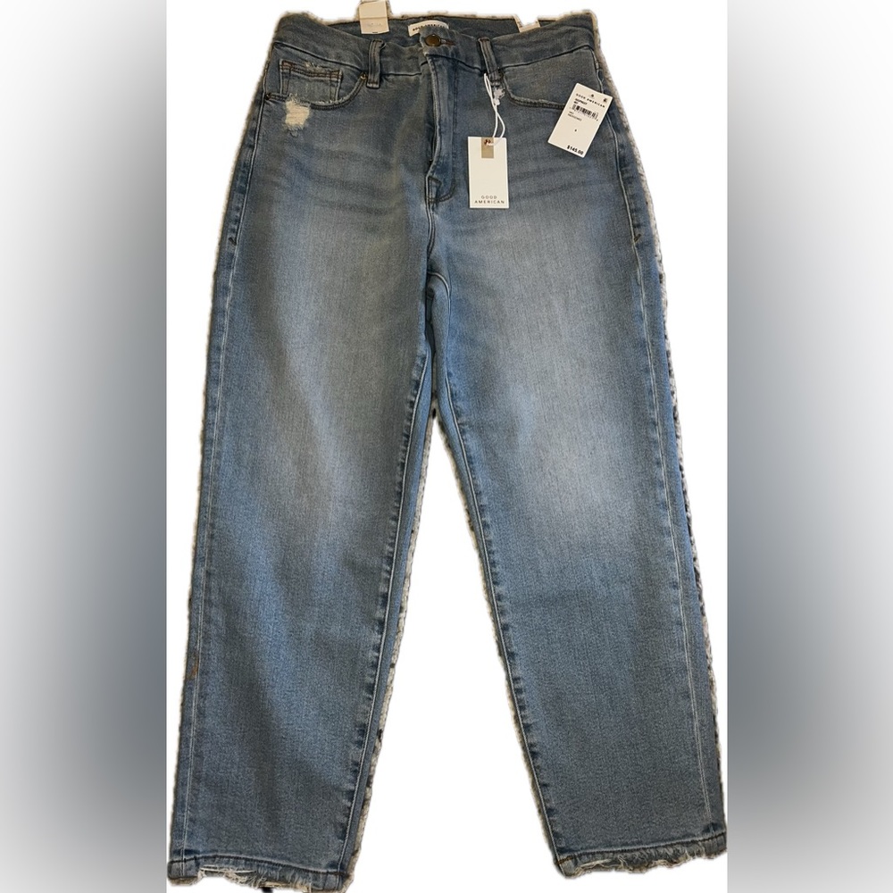 GOOD AMERICAN Straight Leg high waisted  PETITE GGP953T SIZE 8/29